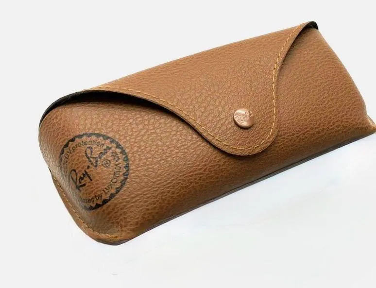 Ray-Ban Brown Leather Sunglasses Case