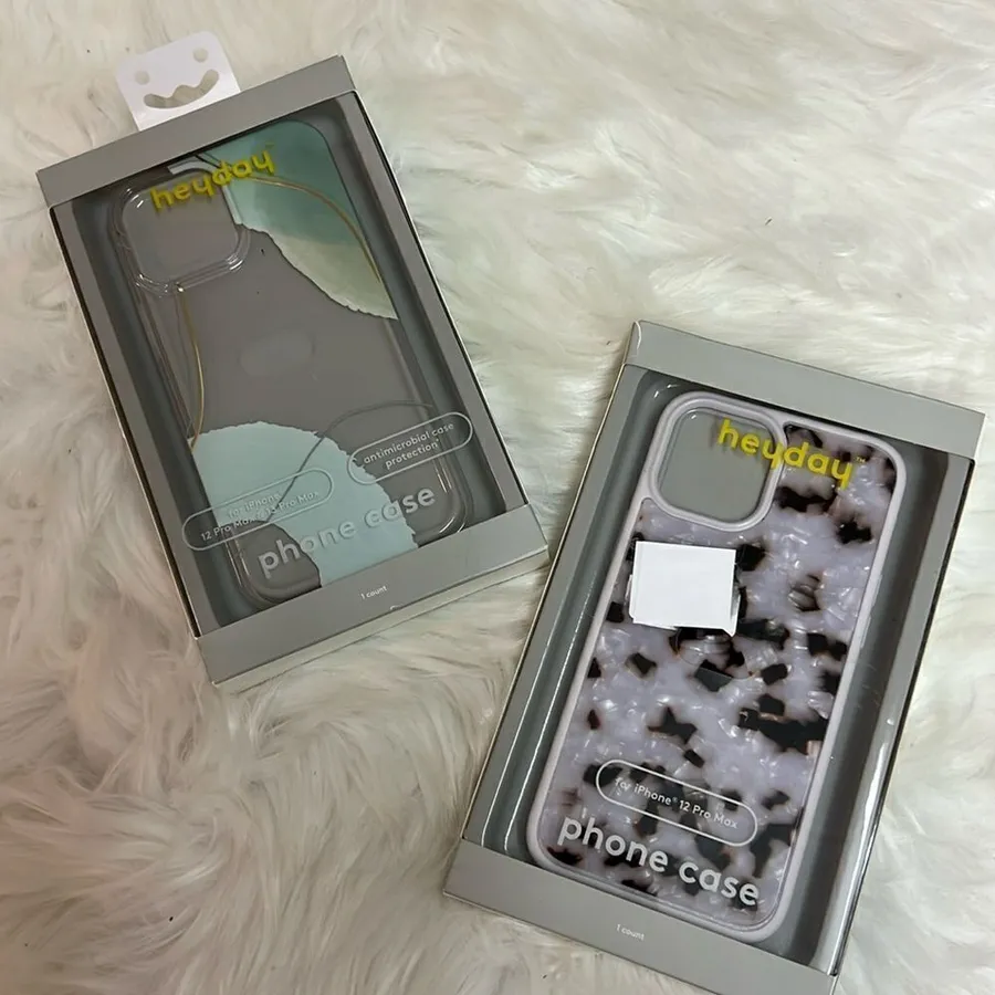 X2–IPHONE 12 & 13 Pro Max Multicolor Antimicrobal Phone Cases NWT D6