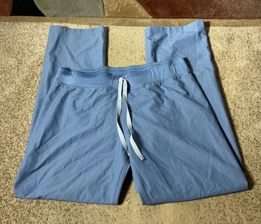 FIGS Technical Collection Livingston Scrub Pants Sz L Light Blue Straight T21003