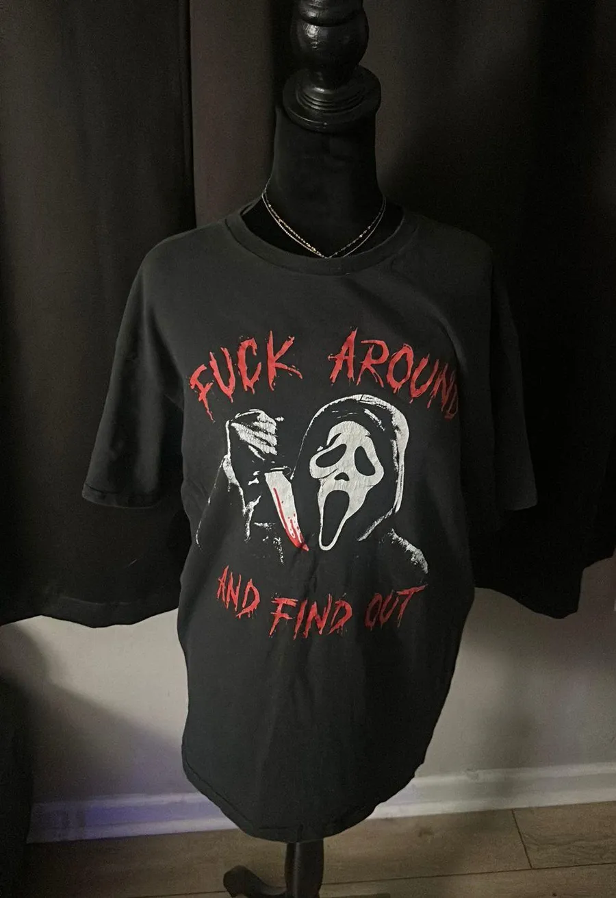 Spensers Ghost Face Shirt Black Size L