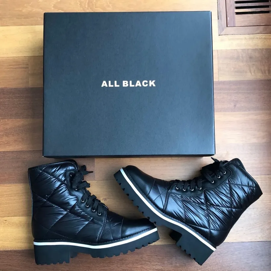 Puffy combat boot Black Size 8.5