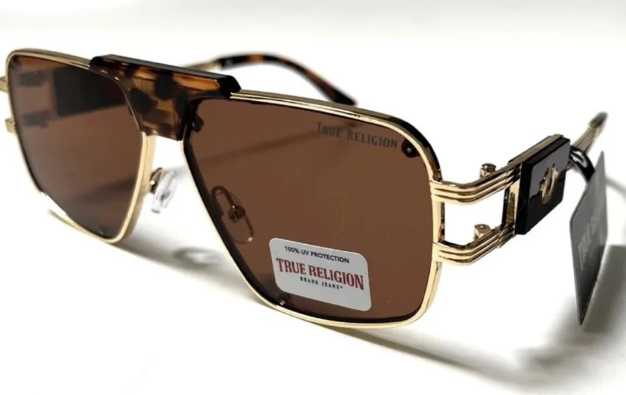 TRUE RELIGION tortoise shell acetate aviator Sunglasses - High Bridge UNISEX