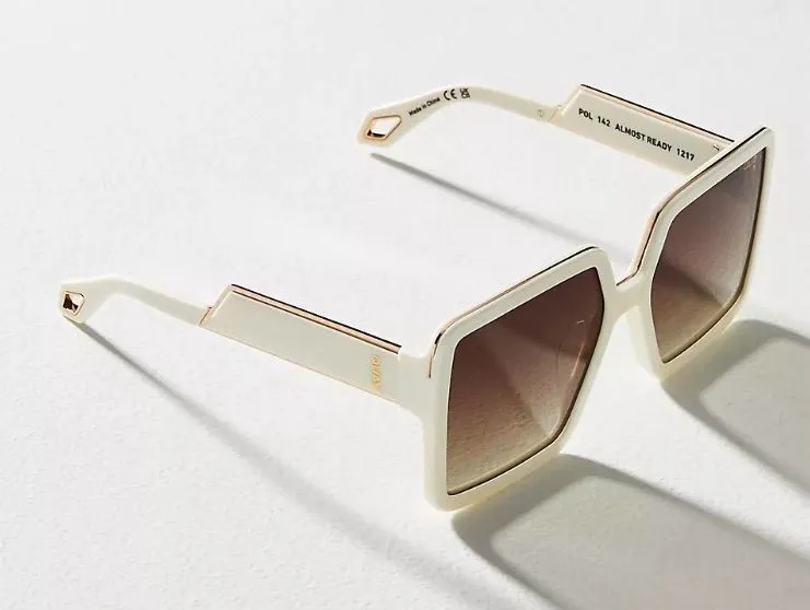 Quay Australia Almost Ready Polarized Oversized Square Sunglasses chic stylish