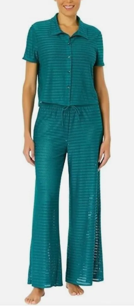Hurley Lightweight Crochet 2-Piece Swim Cover-Up Set.