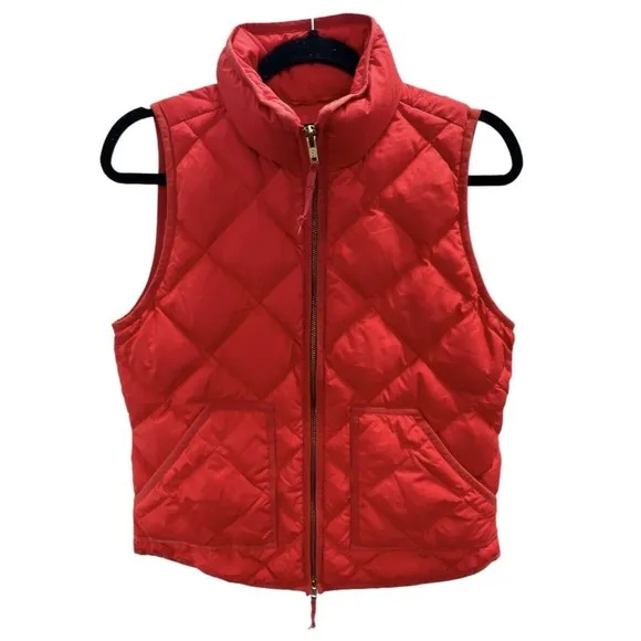 J Crew quilted down puffer vest. Size Small