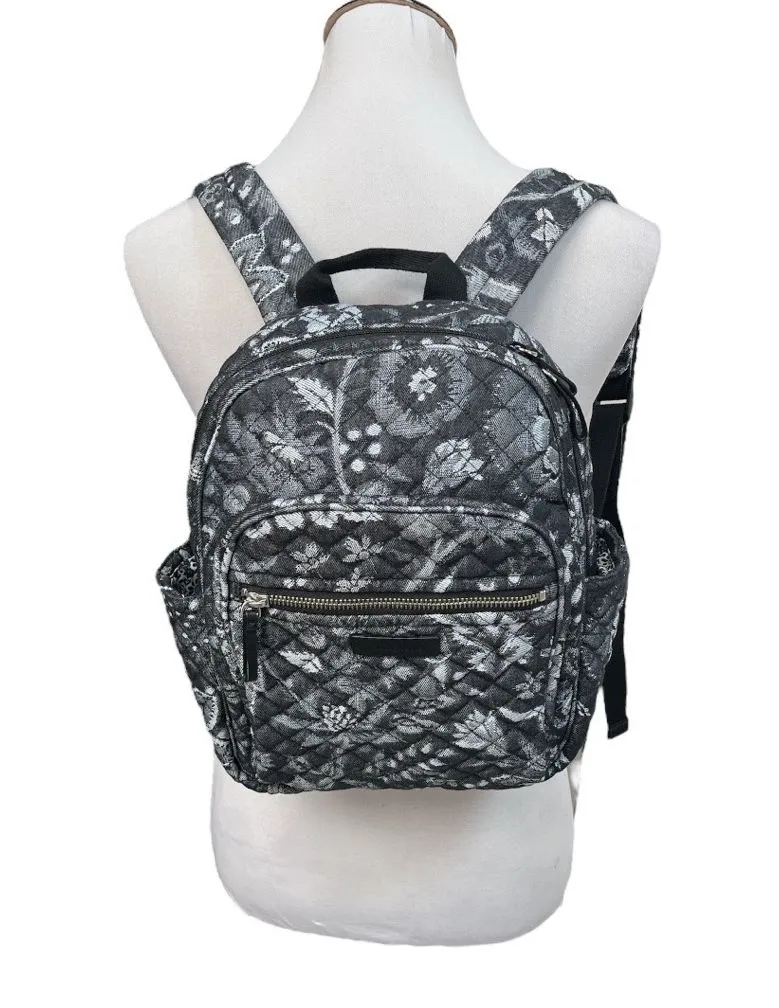 Vera Bradley Iconic Small Backpack in Maplewood Navy