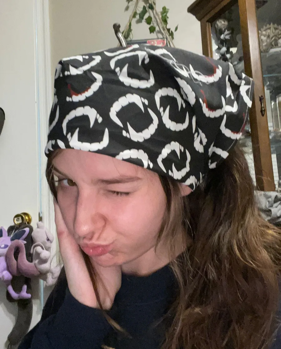 bite me bandana Black