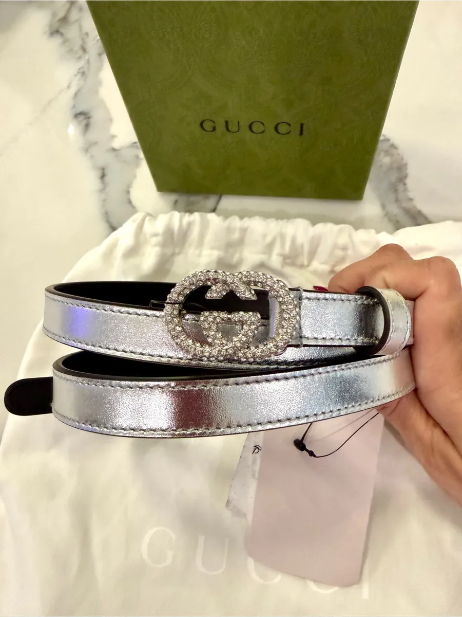 Gucci GG Crystal Buckle Belt