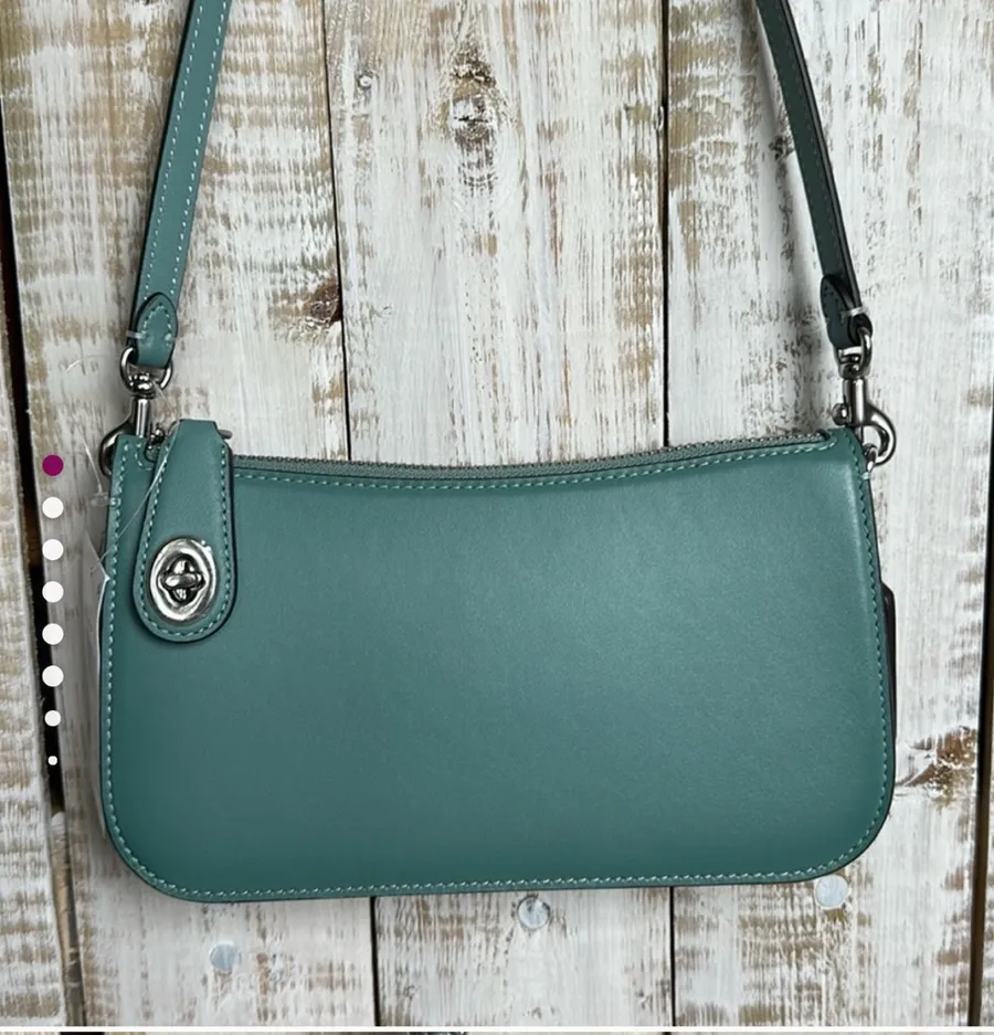 Coach Penn Shoulder Bag Purse Aquamarine New NWT