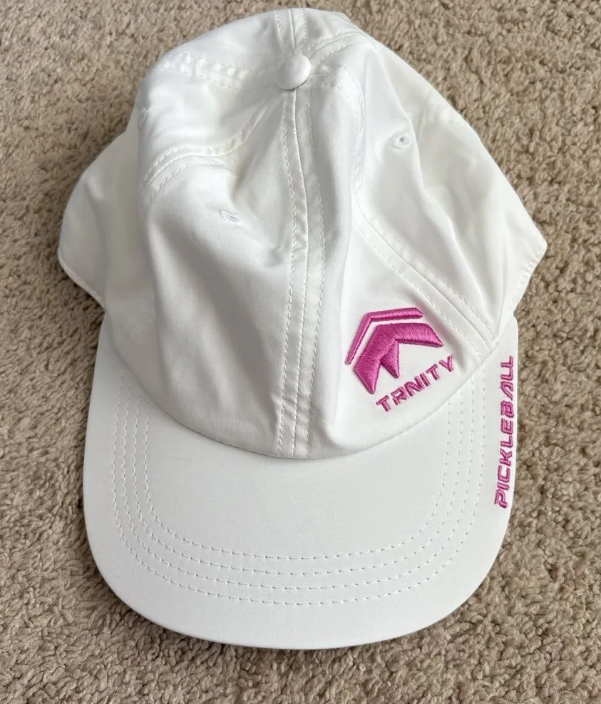 White and Pink Trinity Pickleball Cap