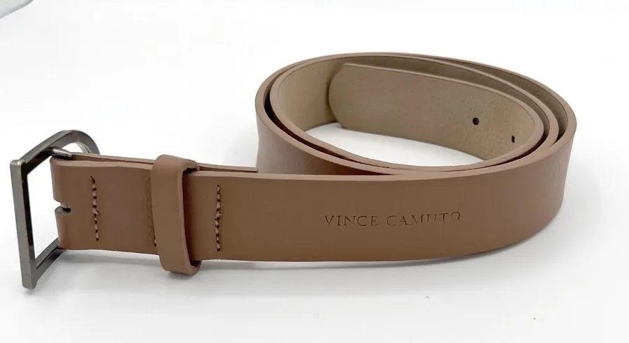 Vince Camuto Womens Leather Belt Brown Casual Fashion Medium Classic Career