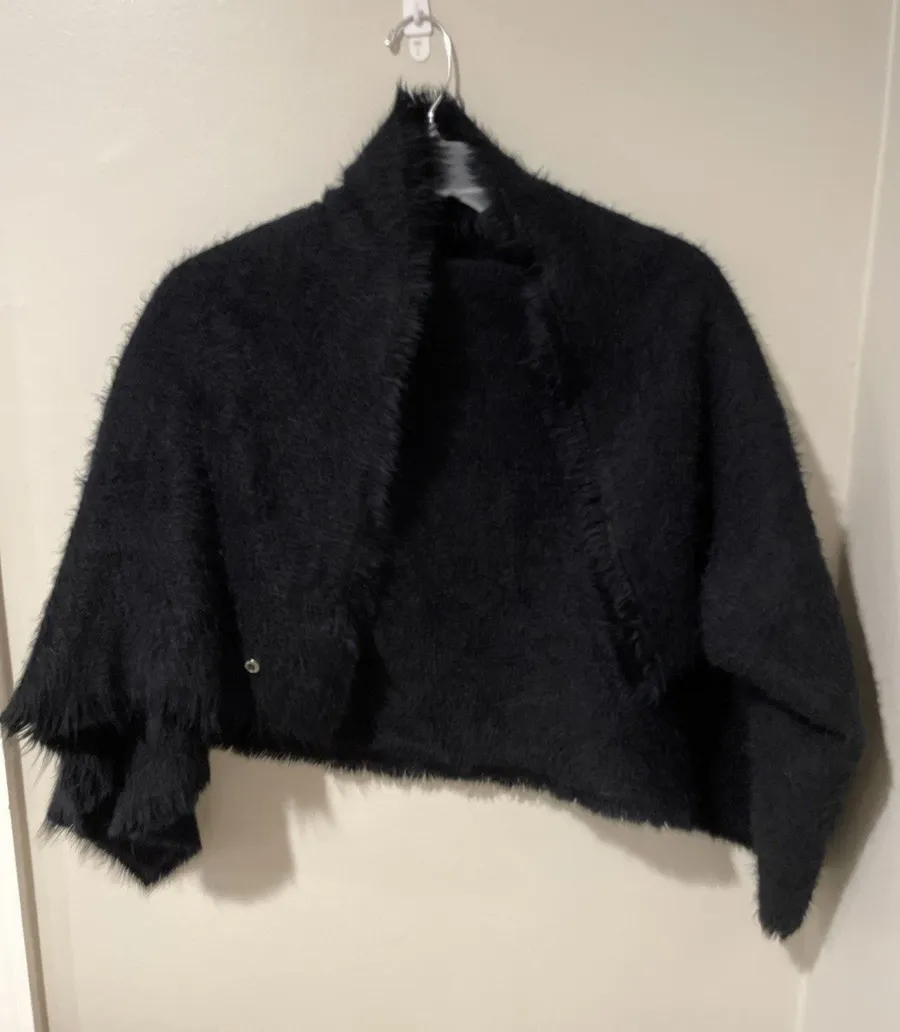 EXPRESS Soft Fuzzy Black Scarf/Wrap 19" W X 94"L