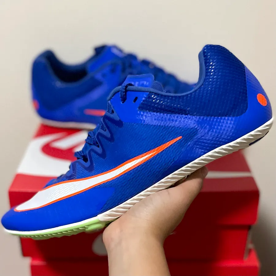 Nike Zoom Rival Racer Blue Safety Orange Track Field Spikes Size 12 (DC8753-401)