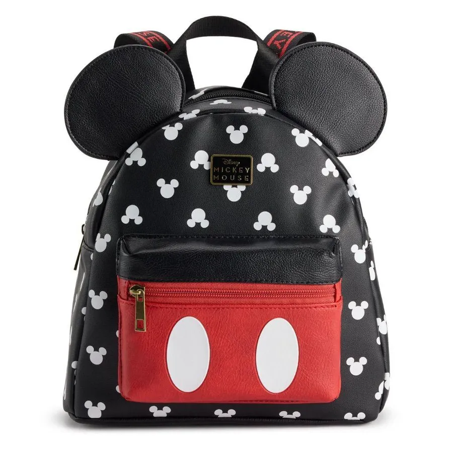 NWT Disney's Mickey Mouse with 3D Ears and All Over Print Backpack