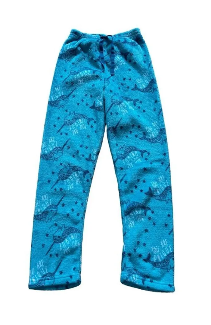 Narwhale Blue Pajama Pants Women's Size Small