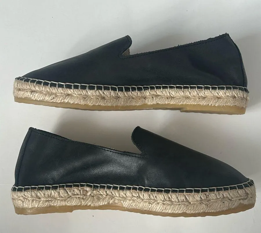 Free people laurel canyon leather espadrille sz 36