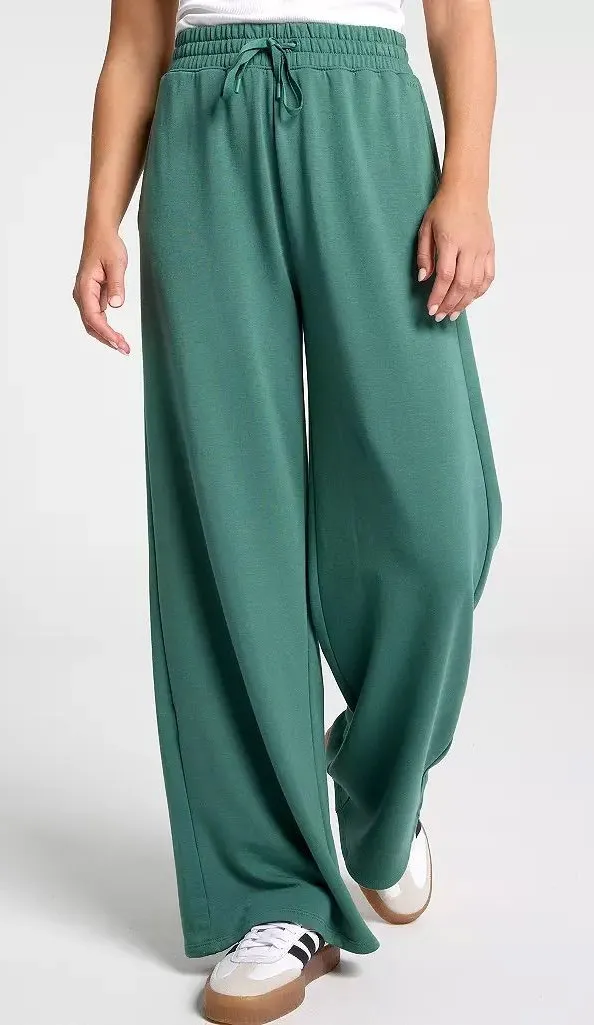 DSG So Soft High Rise Wide Leg Sweatpants Pants Dark Green Small NWT Loungewear
