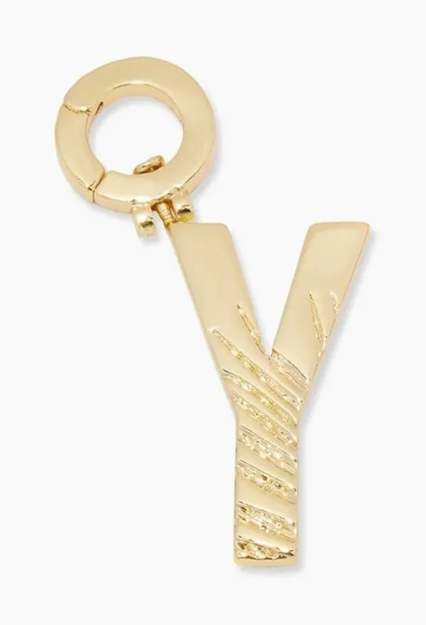 Gorjana Parker 18K Gold Plated Charm Initial Y