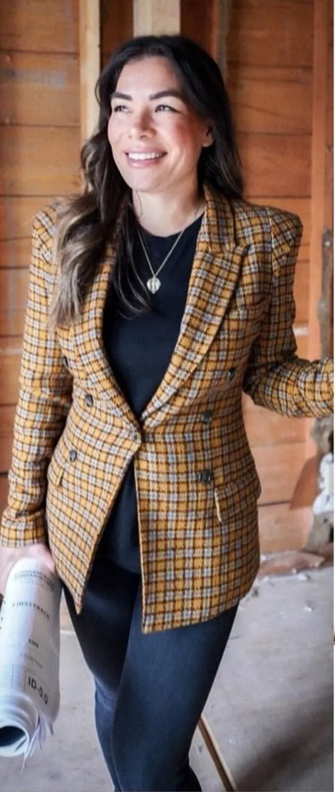 Smythe Plaid Blazer Not A Pagoda Tweed Plaid Single Button Jacket Size 0