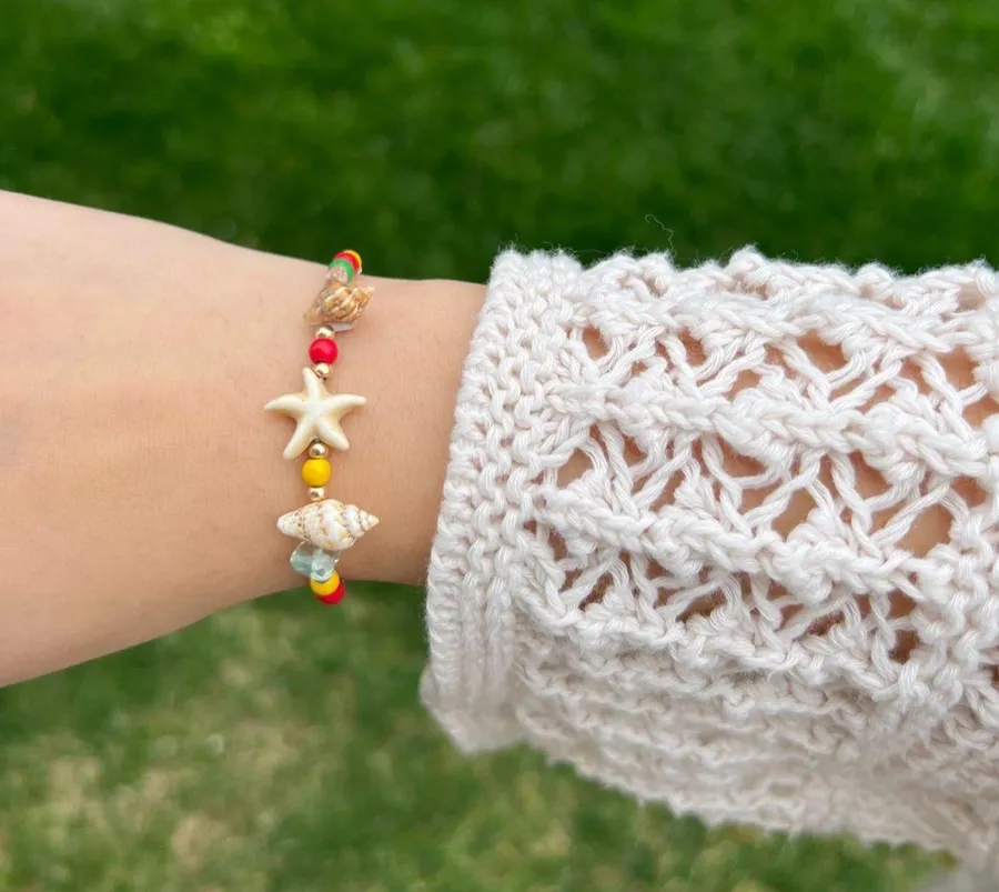 Multi Color Starfish Boho Bracelet