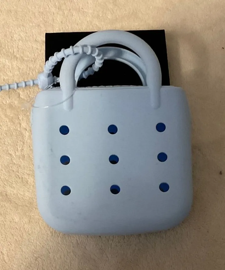 Mini Silicone Bag Organizer in Light Blue