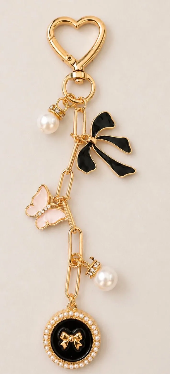 Midnight Bow Keychain