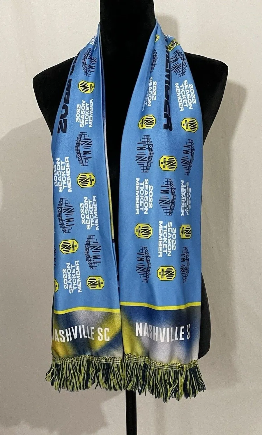 2022 Season Ticket Holder Nashville SC Soccer Summer Scarf Blue