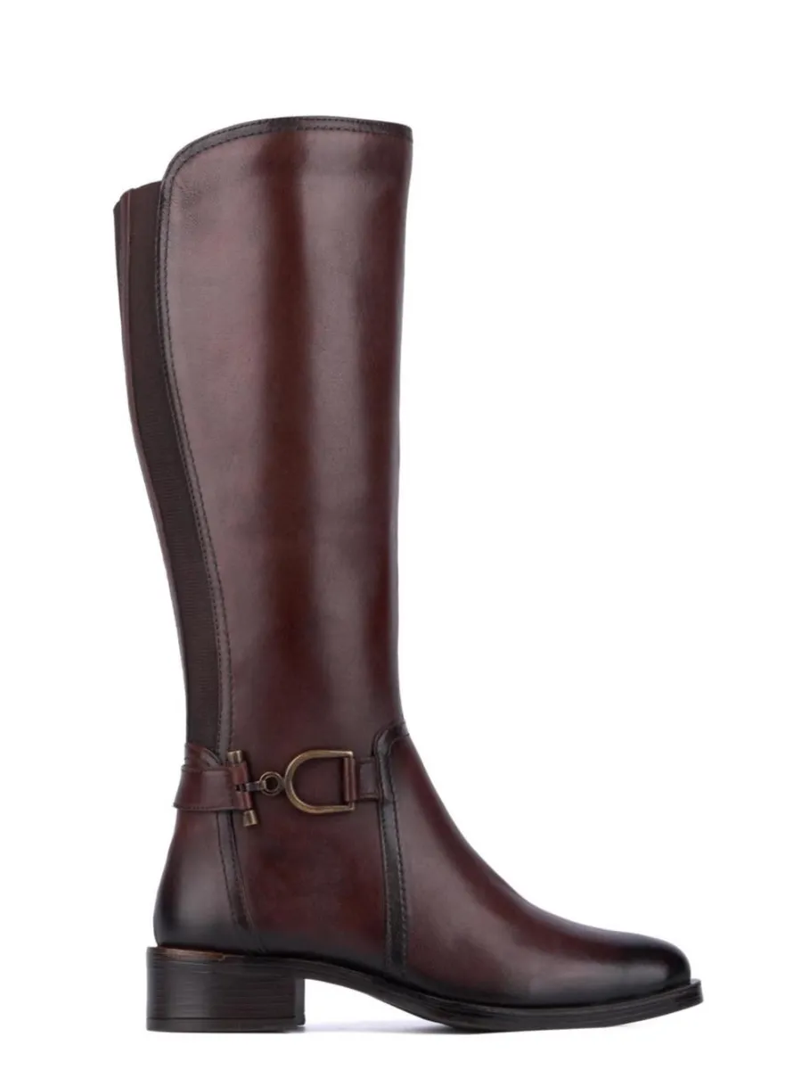 Vintage Foundry Hortense gant Brown Leather Riding Boots, size 7.5, NWOT Display