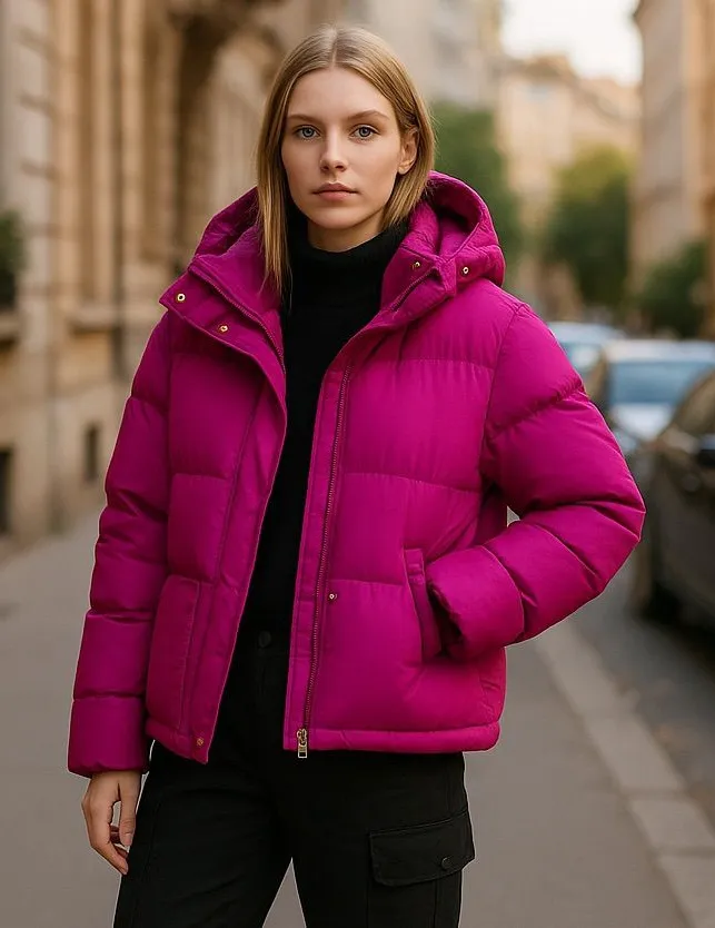 NWT LAUREN RALPH LAUREN Women's Oversized Satin Down Jacket Medium Purple
