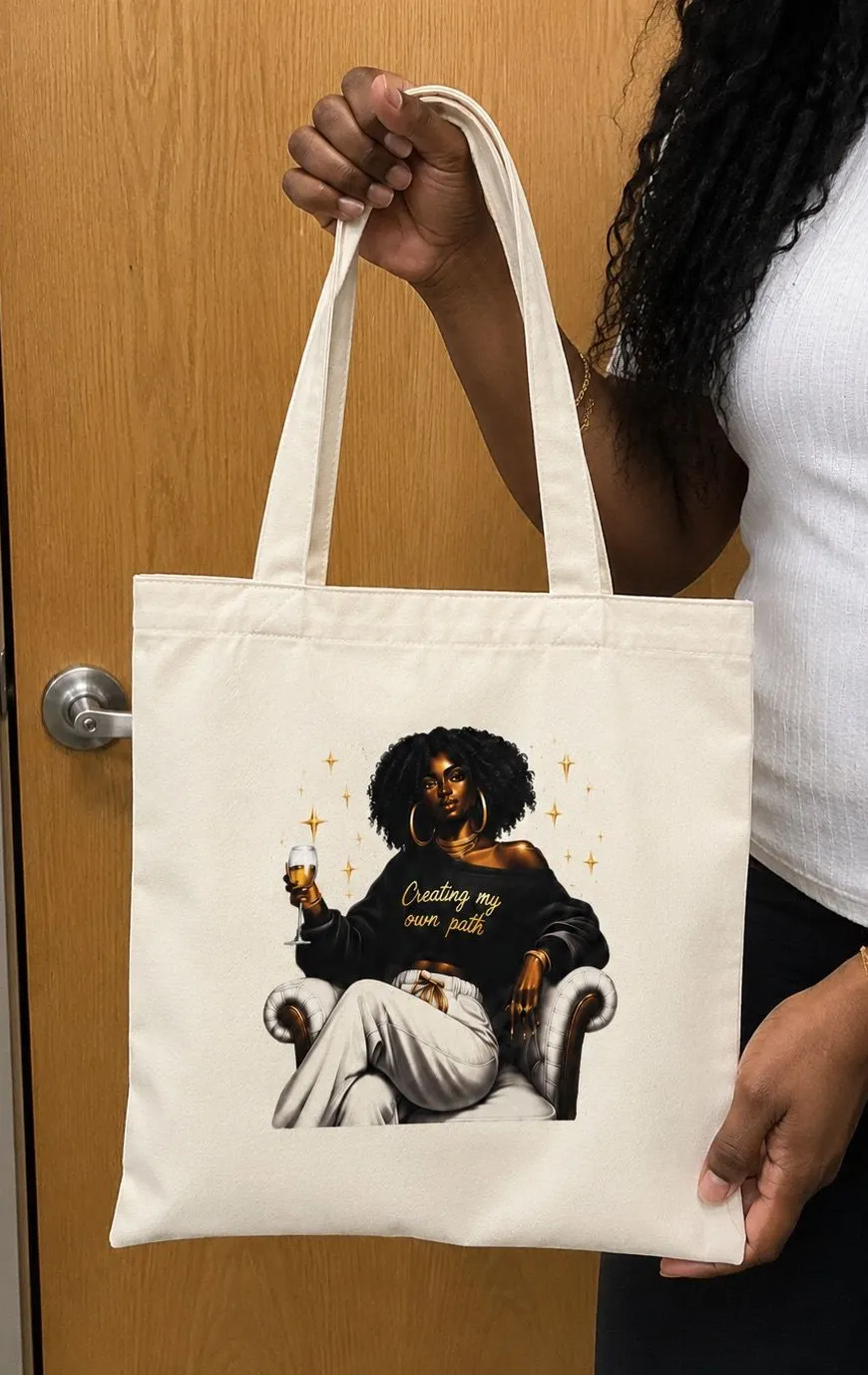 Creating My Own Path Aesthetic Tote Bag White