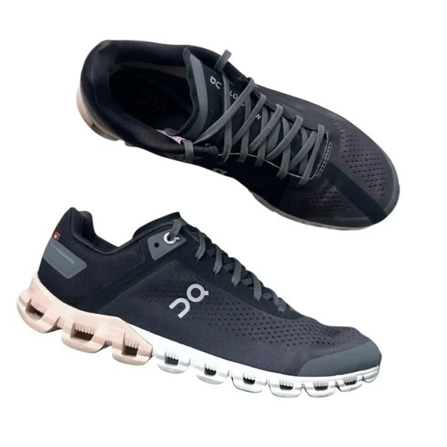 ON Women's Cloudflow Running Sneakers Rock/Rose Size 9 Comfort Outdoors Gray