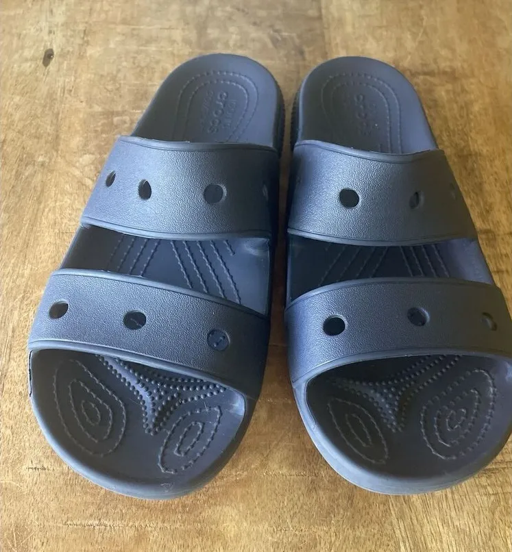 Crocs Classic Slide Sandals Blue Women’s Comfort Slip On Pool Shower Shoes
