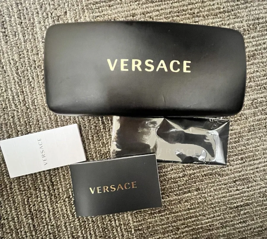 Versace Sunglasses Eyeglasses Glasses Hard Case Designer Clamshell 6”x2.5”x1.5“