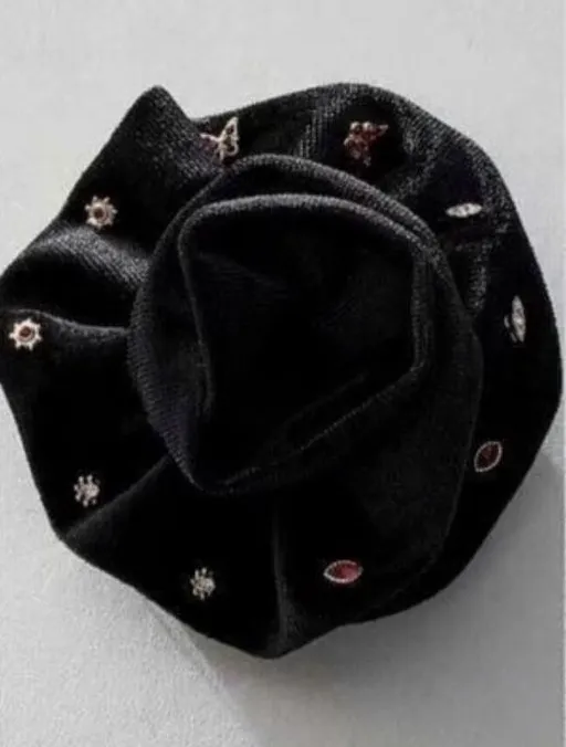 Free People Rosette Stud Pack NWT Black