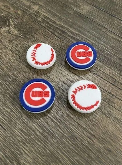 Chicago Cubs Baseball Team Charm For Crocs Shoe Charms - 4 Pieces