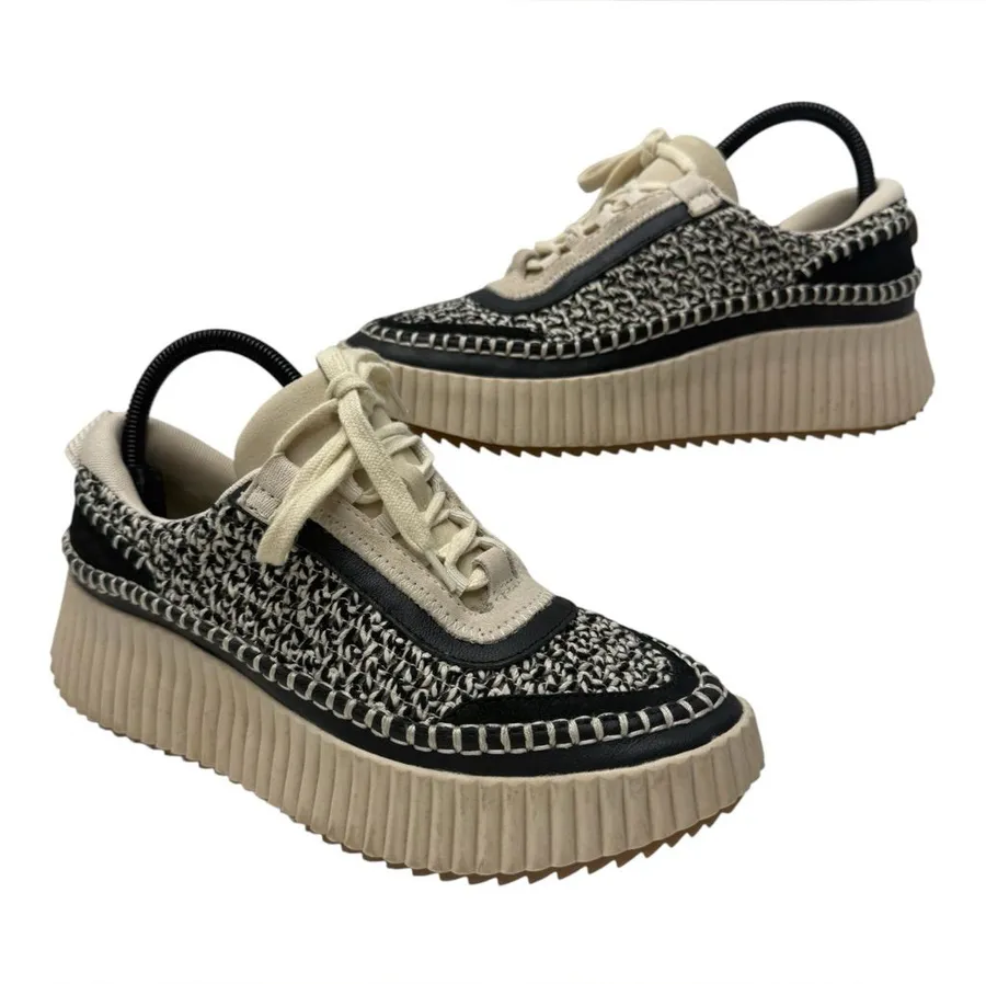 Dolce Vita Dolen Platform
Sneakers in Black and White
Woven Fabric size 9