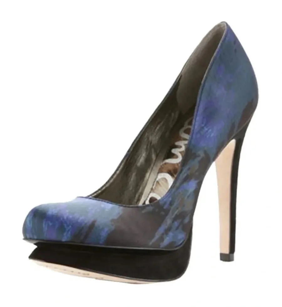 Sam Edelman Ulysa Platform Pump In Midnight Blue