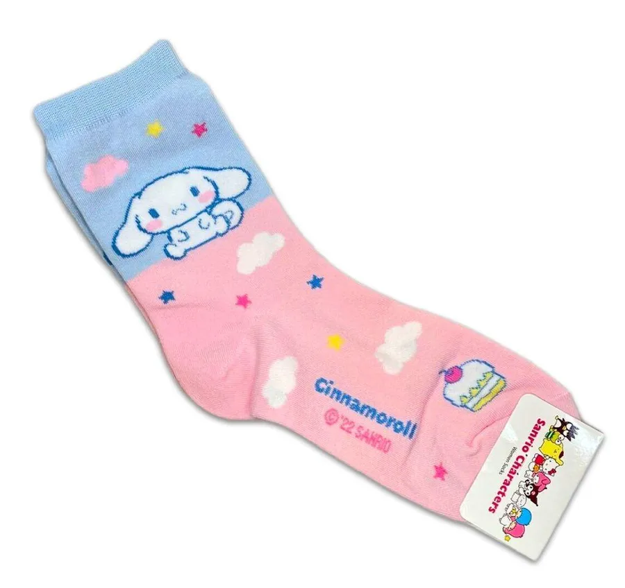 NWT Cinnamoroll Pink & Blue Crew Socks