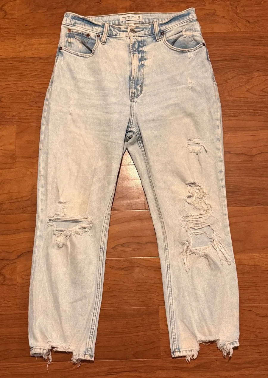 Abercrombie & Fitch Curve Love Ankle Straight Ultra High Rise Jeans 29 8S