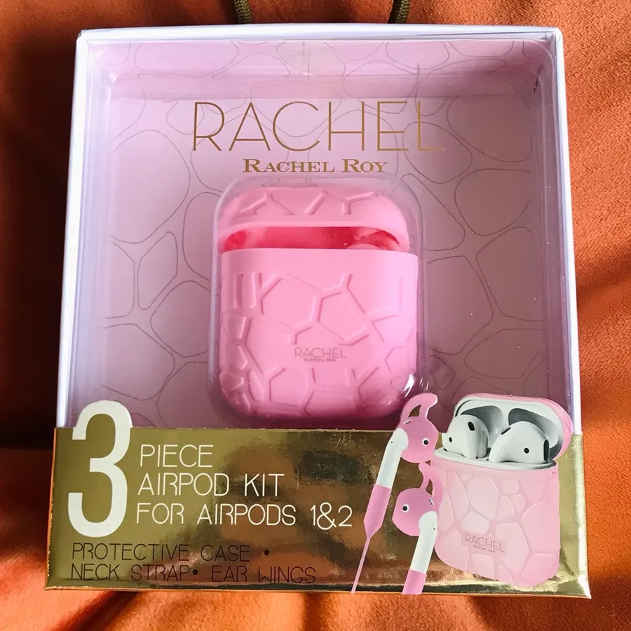 Rachel Roy AirPod 3 Piece Kit, NIB / NWT, Pink Geometric