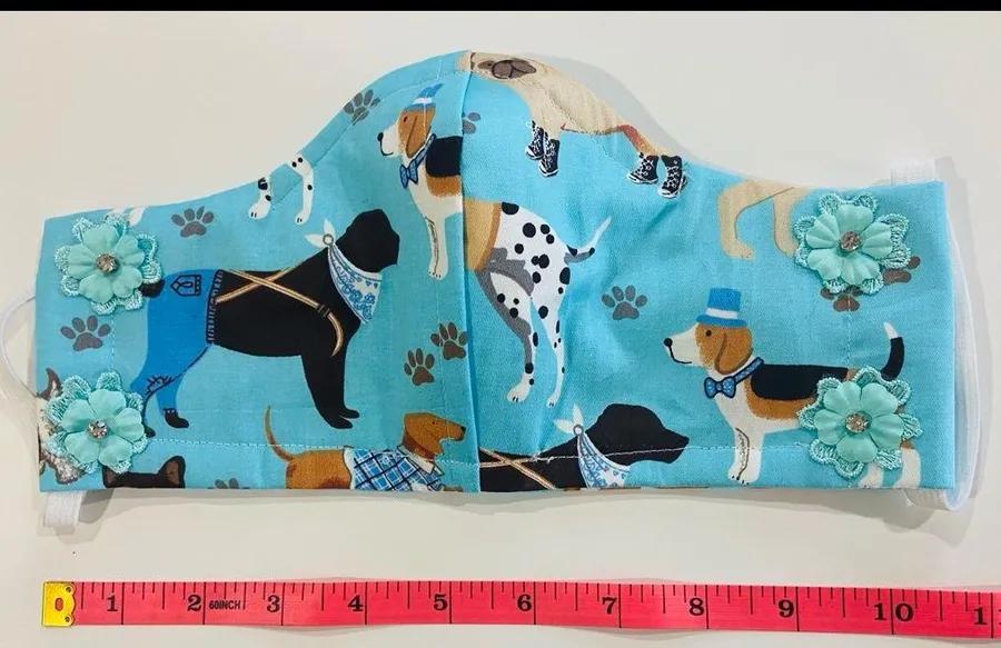 😷Handmade Dog Print Face Mask