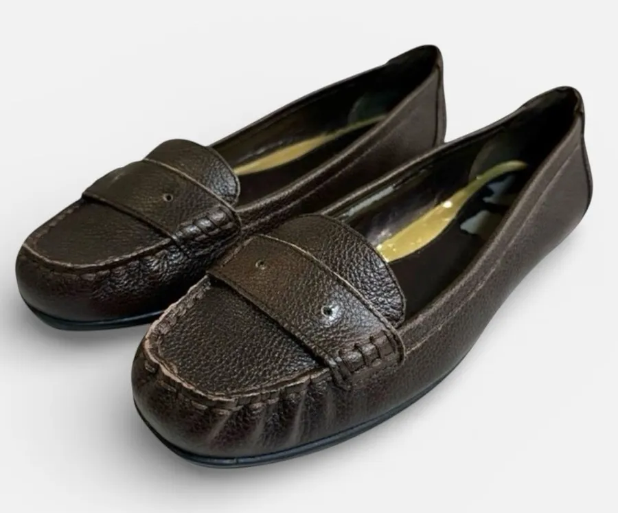 Lauren Ralph Lauren Dark Brown Leather Loafers