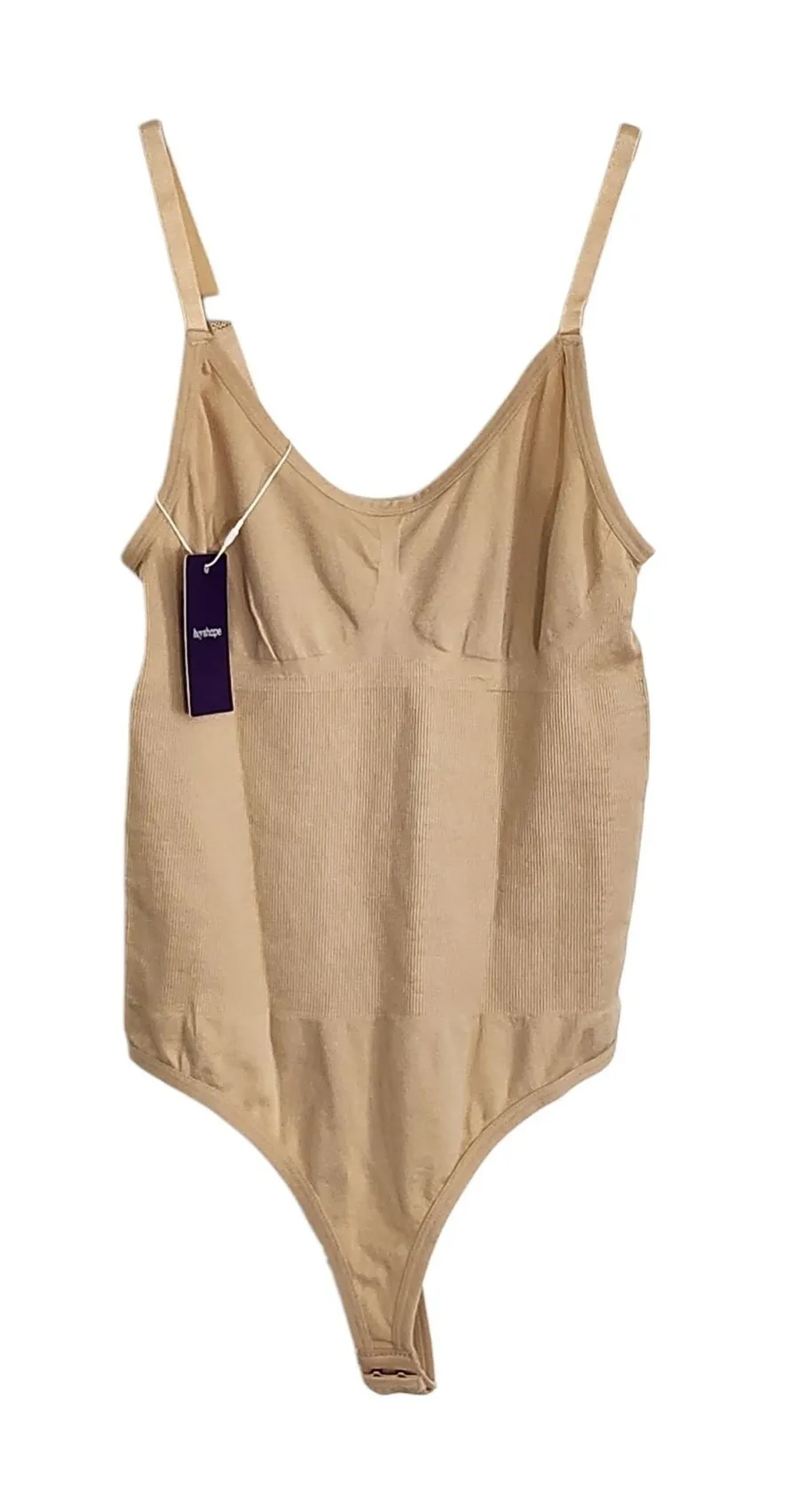 Hey Shape Seamless Nude Shaping Thong Bodysuit Size Small NWT Tan