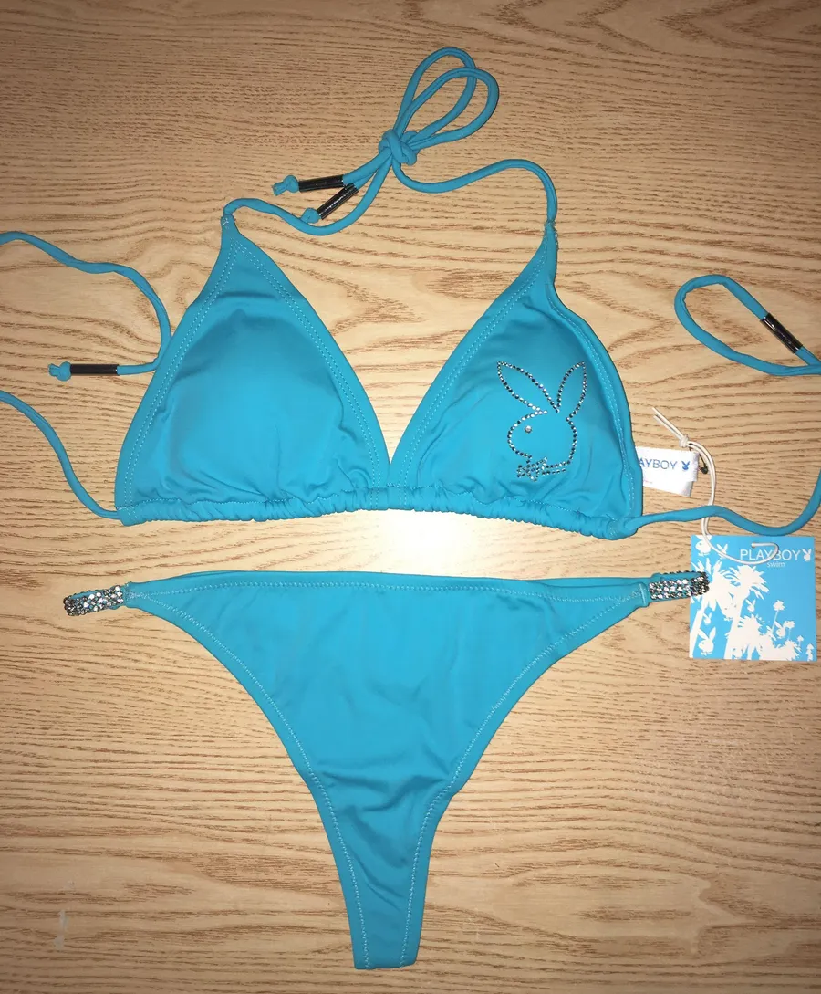 New Rhinestones Thong Swimsuit Bikini Medium/Large