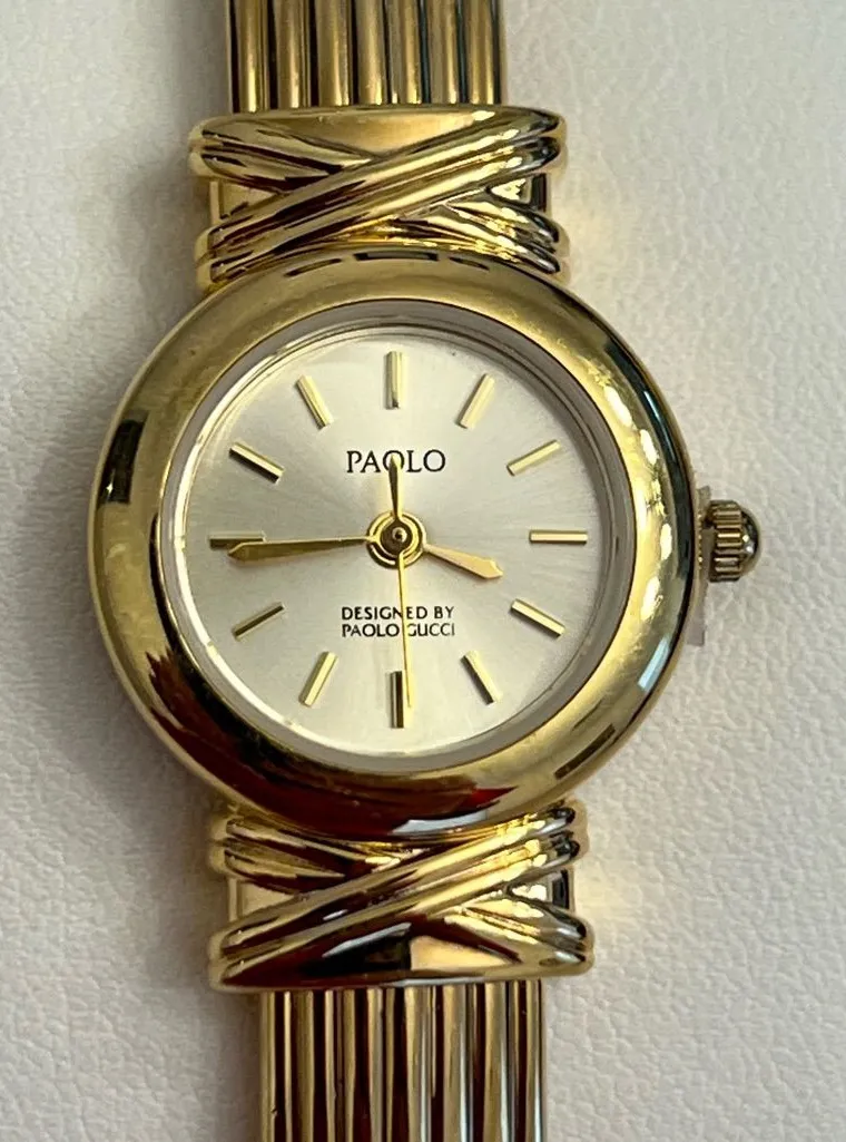 Paolo Gucci Ladies Watch Yellow Gold Tone Bracelet and Dial Quartz NWOT