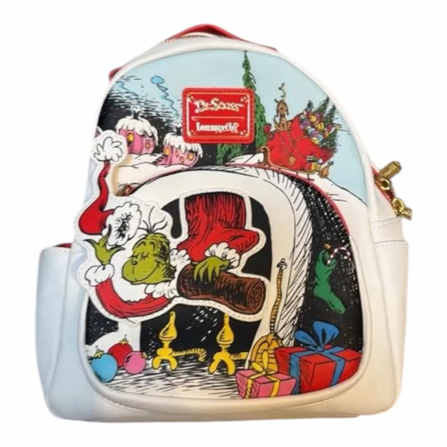 Loungefly Dr. Seuss The Grinch Chimney Thief Mini Backpack