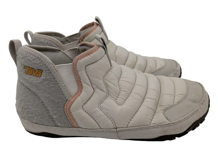 Teva ReEmber Terrain Mid Moonstruck Tan Quilted Slip On Bootie Womens 8 Mens 6