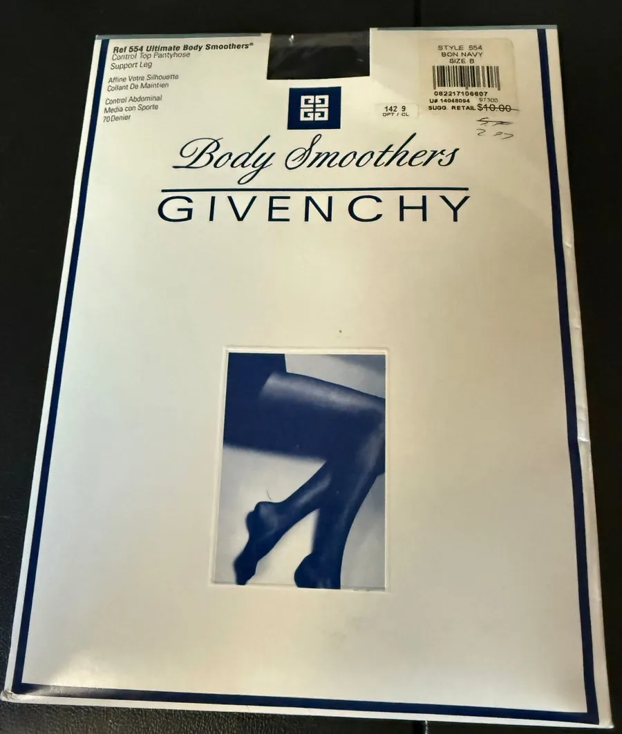 Givenchy Womens Size B Pantyhose Navy Ultimate Body Smoothers Control Top NEW