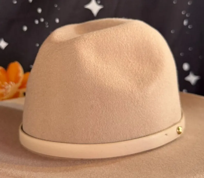 Free People - Wythe Leather Band Felt Hat NWOT