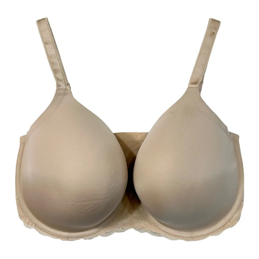 Torrid 38H T-Shirt Bra Curve Sexy Beige Lace Trim Underwire Full Coverage 1211